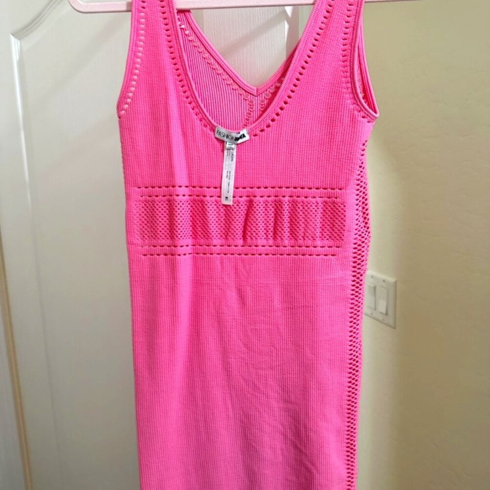 Hot pink dress